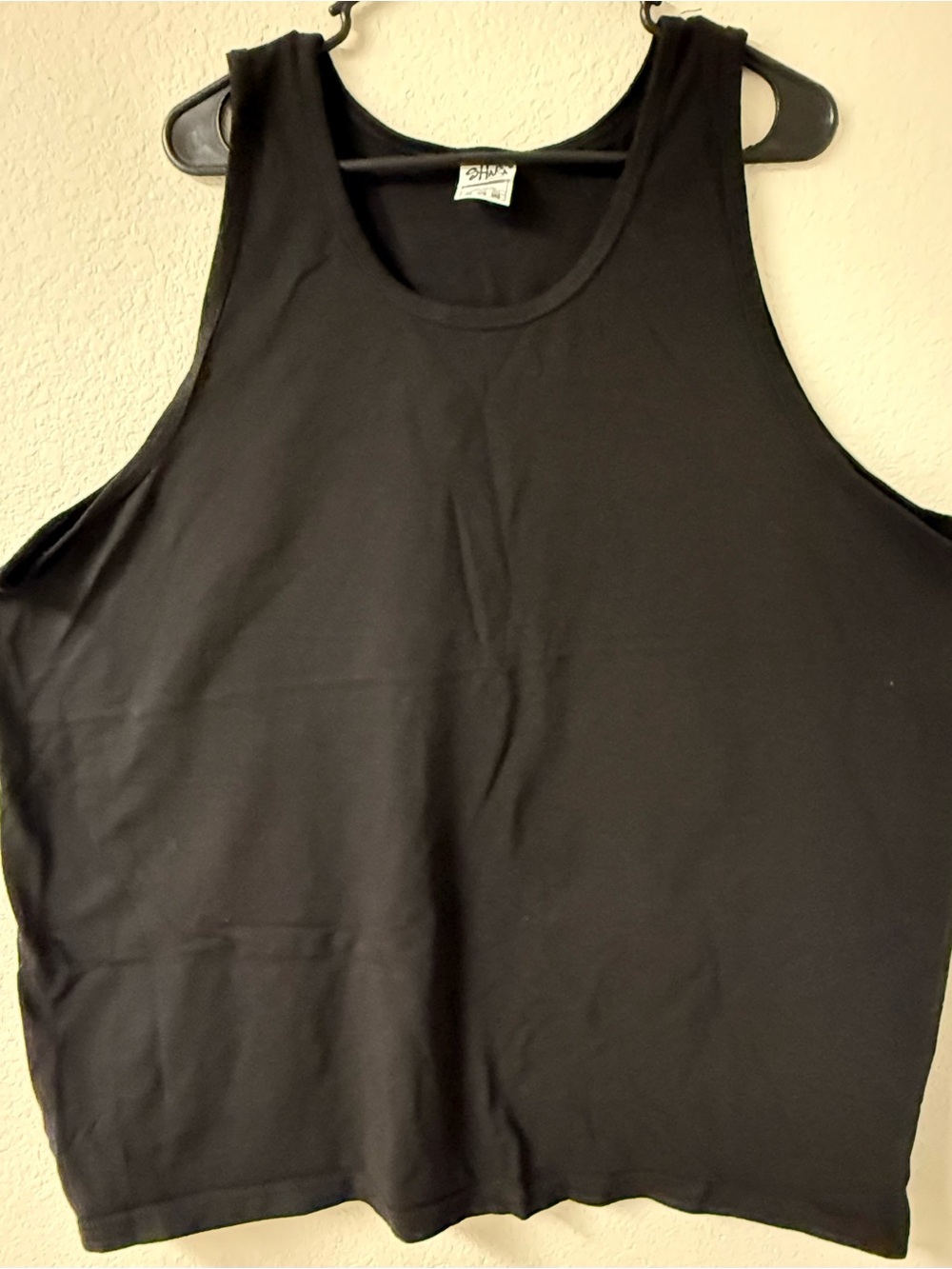 Shaka Active Soft Spun Cotton Tank Top- Black 3XL